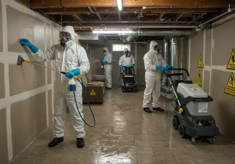 Basement Moisture Removal and Structural Drying process in Fayette, AL